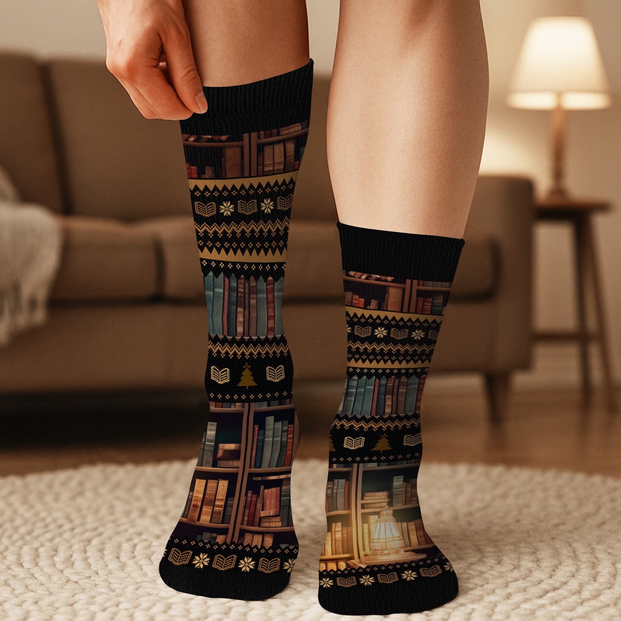 6051JUS3 just a girl who loves books socks personalized book lover gifts 6051JKVTA