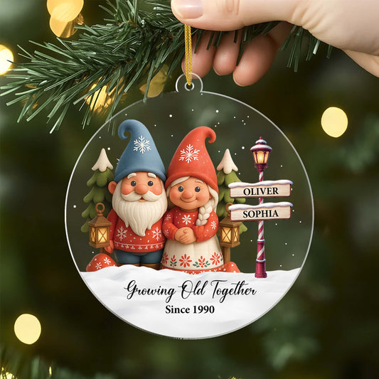 6059OUS2 acrylic gnome christma_s ornaments custom gifts for couples 6059OKQ5G