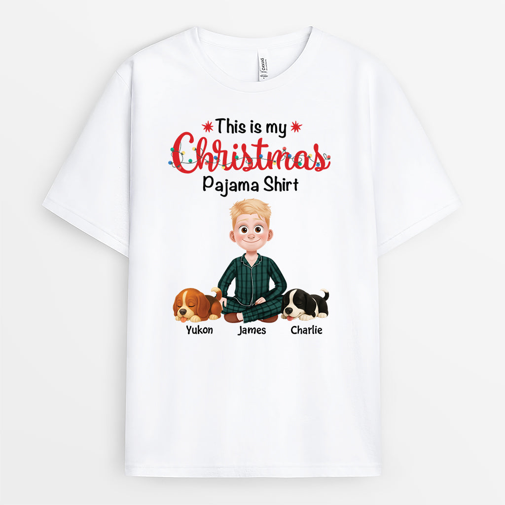 6063AUS1 this is my christmas pajama shirt custom gifts for dog lovers 6063A8LNC
