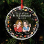 6067OUS1 custom glass friends ornaments_ no one will ever be as entertained by us as us 6067O