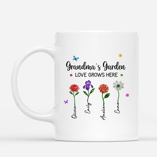6082MUS1 grandmas garden mug personalized gifts for grandma mom 6082M6YCA