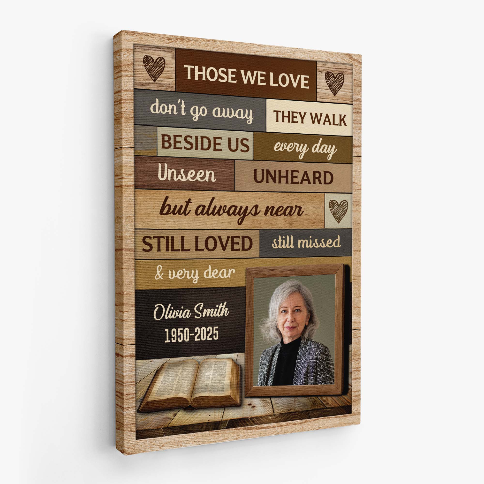 6083CUS2 those we love dont go away canvas personalized memorial photo gifts 6083CTHTA