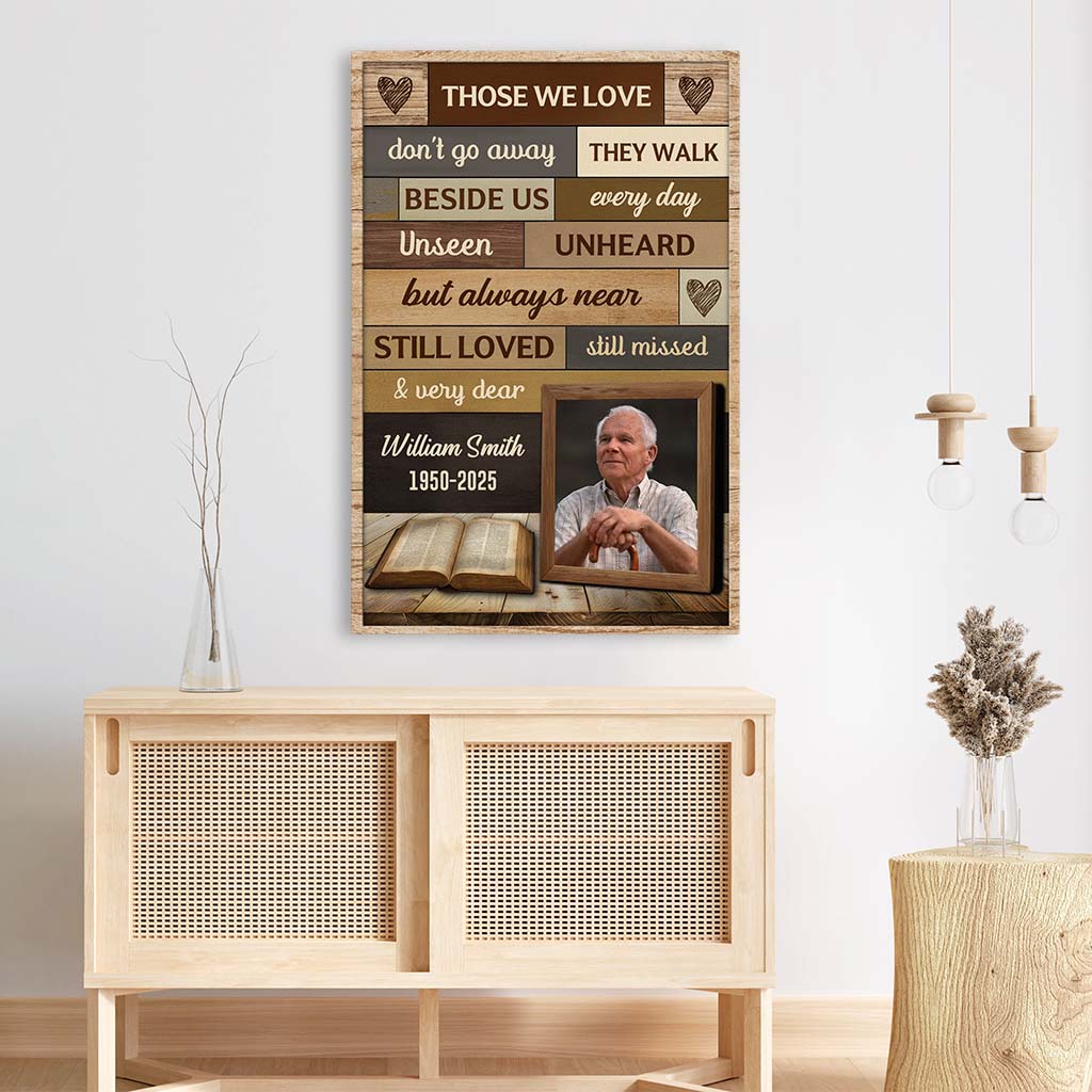 6083CUS3 those we love dont go away canvas personalized memorial photo gifts 6083CTHTA