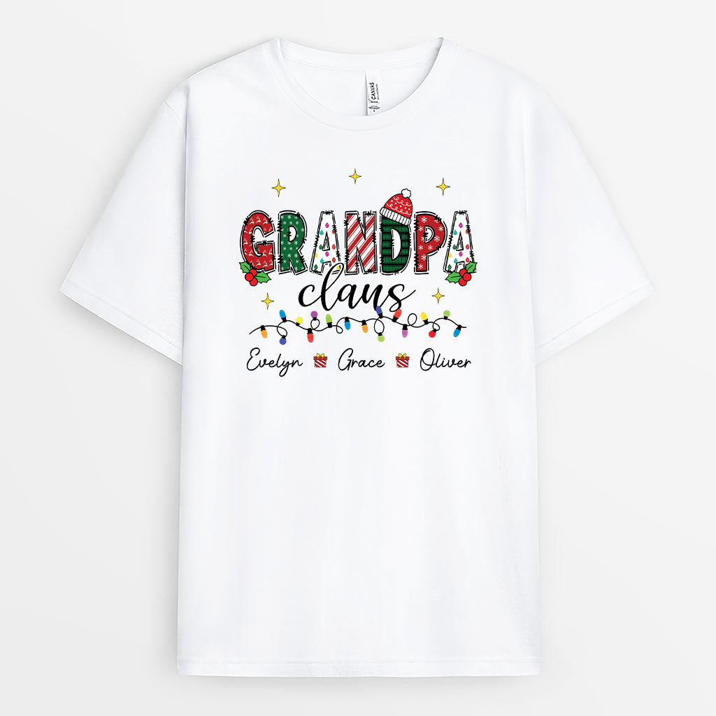 6086AUS1 grandpa claus shirt_ personalized christmas gifts for grandparents 6086ATQMB