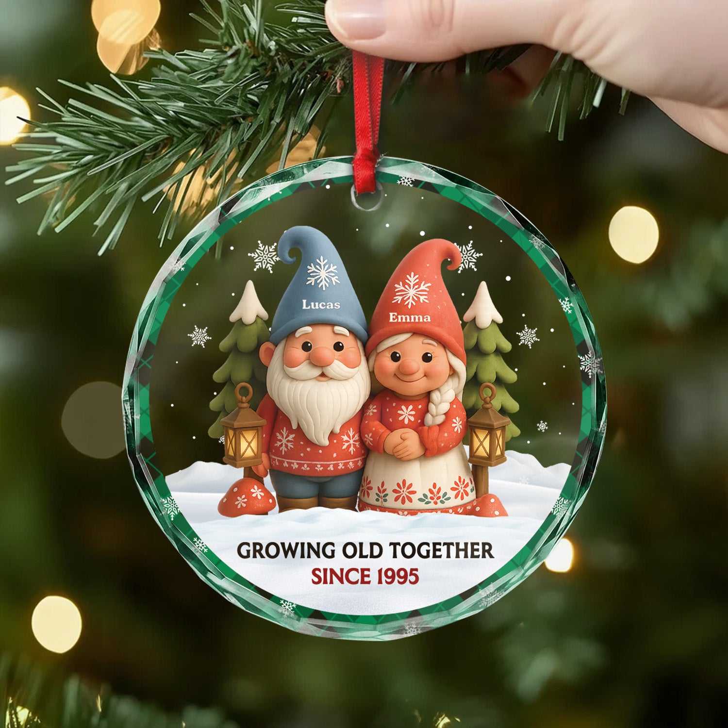 6087OUS2 glass gnome christmas ornaments_ personalized gifts for couples 6087OKL5G