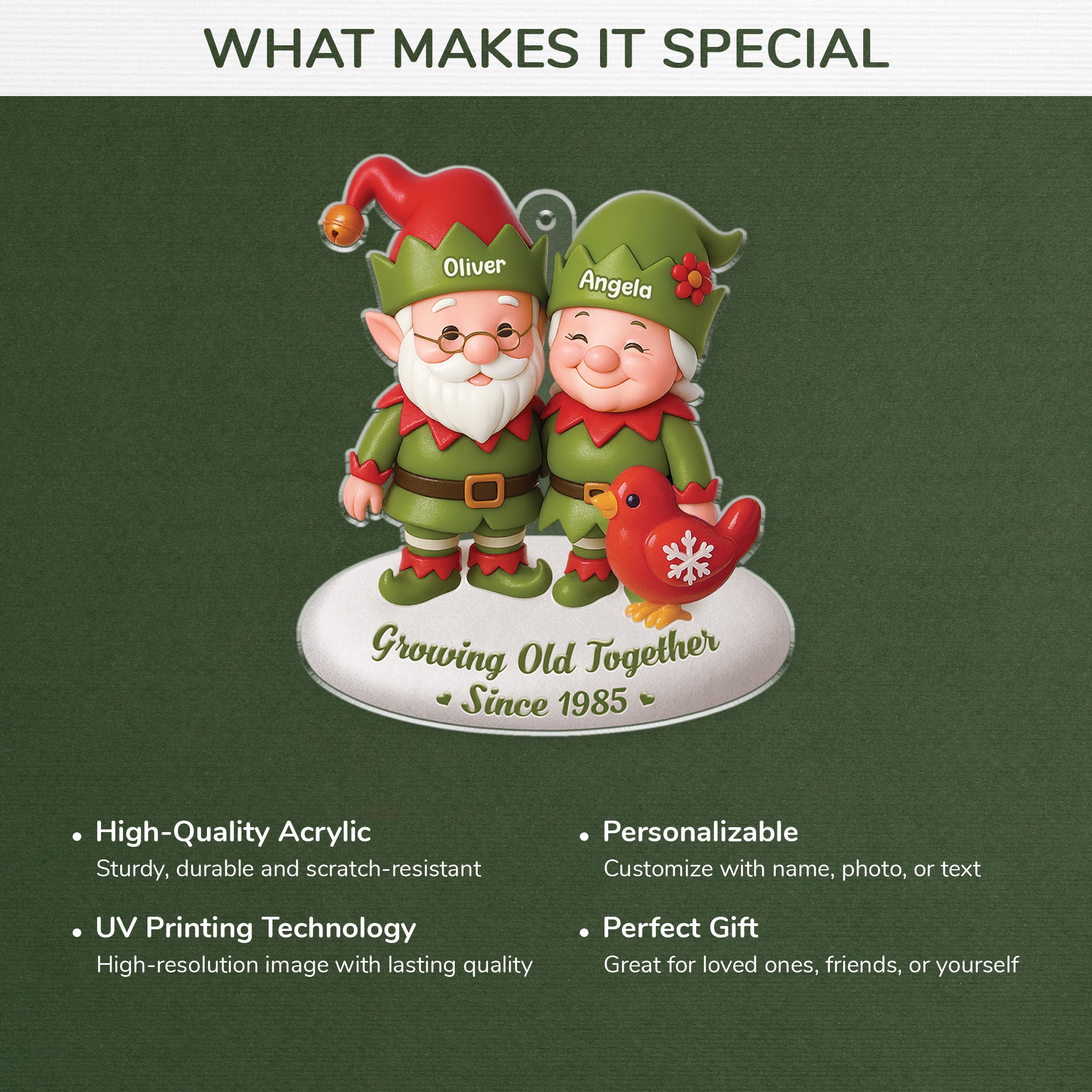 6092OUS4 3d printing effect acrylic growing old together since ornament custom xmas gifts_ for couples 6092OKHZG