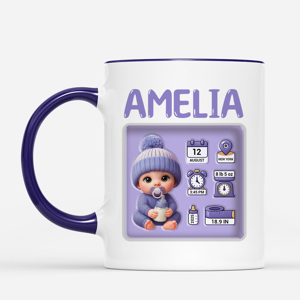 6094MUS2 personalized newborn baby gifts baby birth announcement mug 6094M8QTK