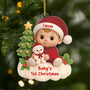 6096OUS1 3d printing effect custom acrylic ornaments babys 1st christmas presents 6096OKQNK