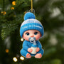 6097OUS1 3d printing effect personalized acrylic babys 1st christmas ornament for newborns 6097O8QZK