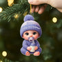 6097OUS2 3d printing effect personalized acrylic babys 1st christmas ornament for newborns 6097O8QZK