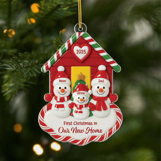 6099OUS1 3d printing effect acrylic first christmas ornament custom family gifts 6099OKVNI