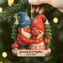 6102OUS2 3d printing effect acrylic christmas gnome ornament custom couple gifts 6102o8v5g
