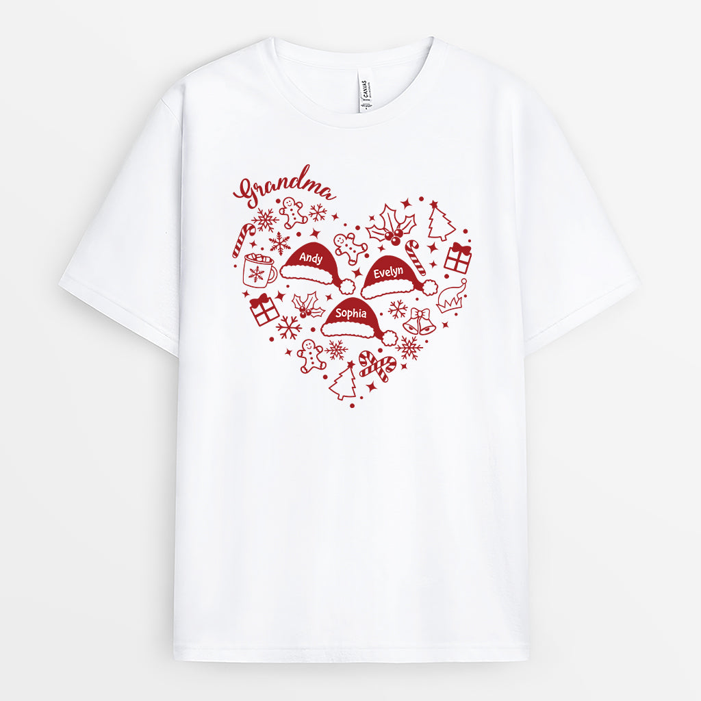 6109AUS1 personalized christmas tee shirts xmas gifts for grandma grandpa 6109ATTAA