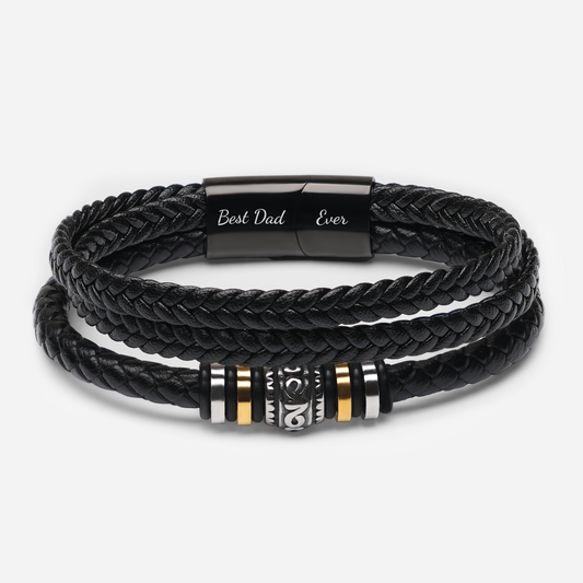 6110JUS1 mens braided leather bracelet_ with names custom gifts for dad grandpa 6110J0B0B