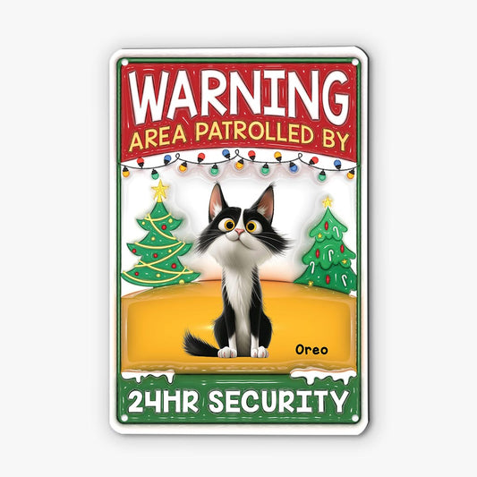 6121EUS2 3d printing effect custom metal warning signs xmas gifts for cat lovers 6121ETYAD