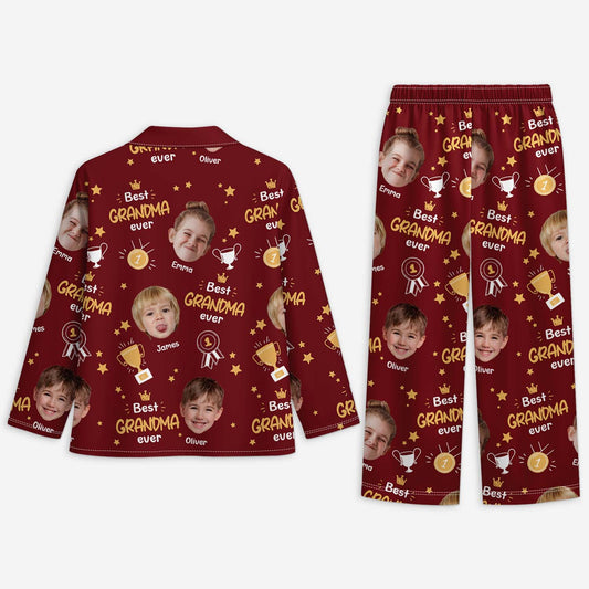 6127VUS2 personalized pajamas with grandkids faces gifts for grandparents 6127VTKZA