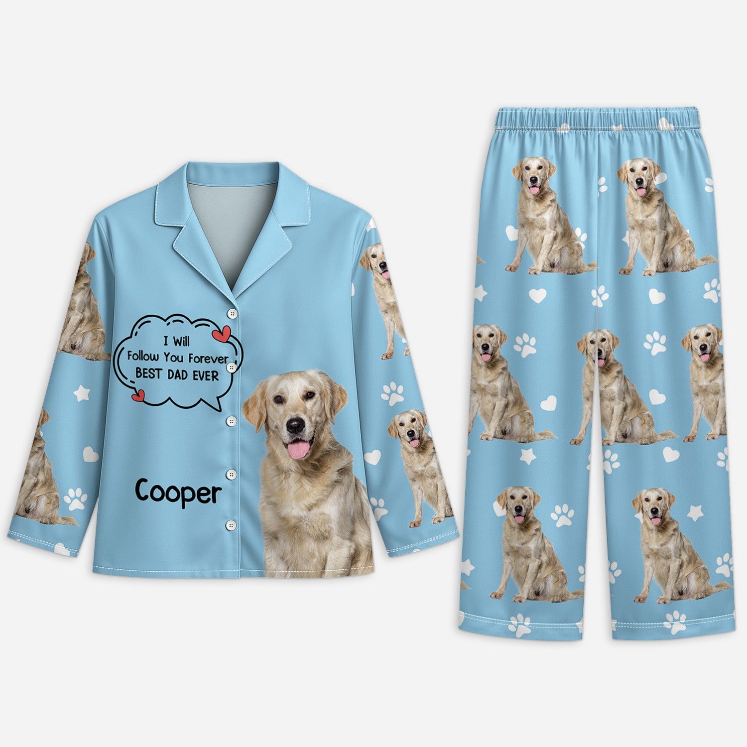 6128VUS1 personalized pajamas with dog picture gifts for dog lovers 6128VTTTC