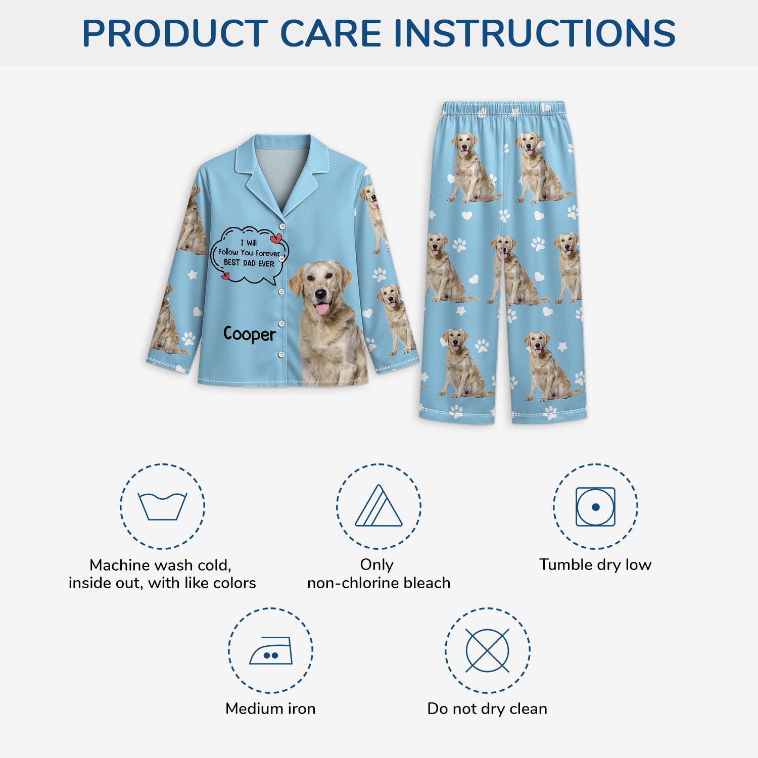 6128VUS4 personalized pajamas with dog picture gifts for dog lovers 6128VTTTC
