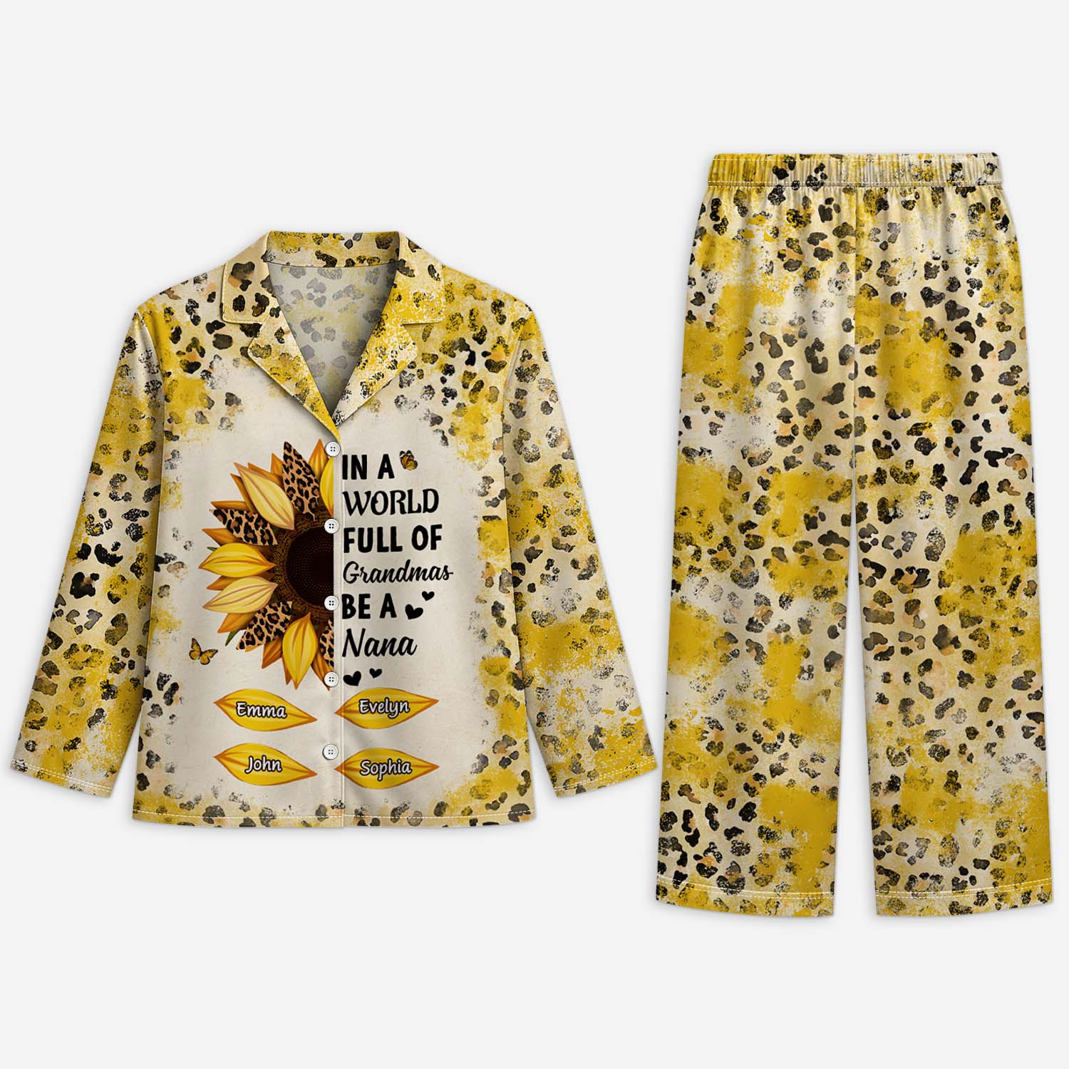 6130VUS1 custom womens pajamas_ in a world full of grandmas be a nana 6130VKLAA_1