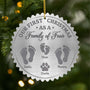 6131OUS1 first christmas as a family of 4 ornament custom acrylic ornament 6131O8HMI