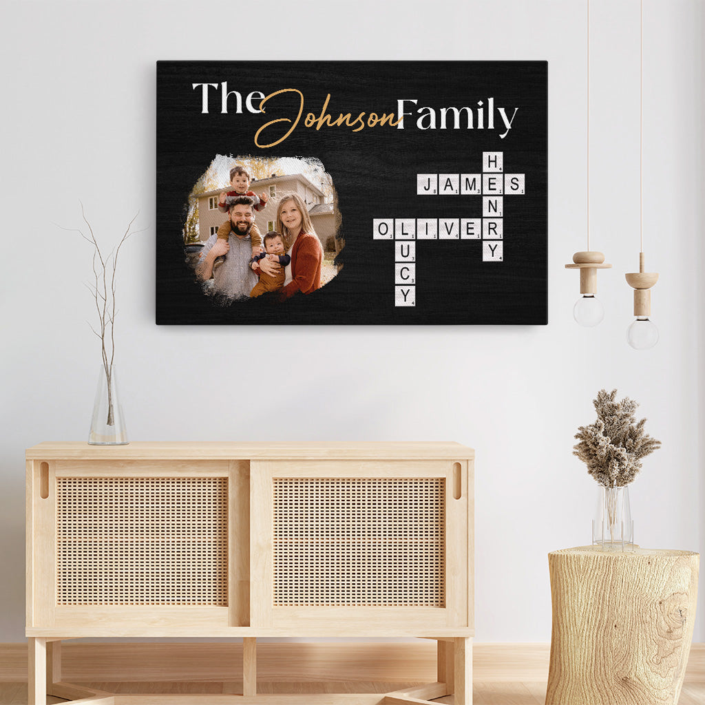 6133CUS3 family crossword art personalized canvas with photos 6133C8V5I