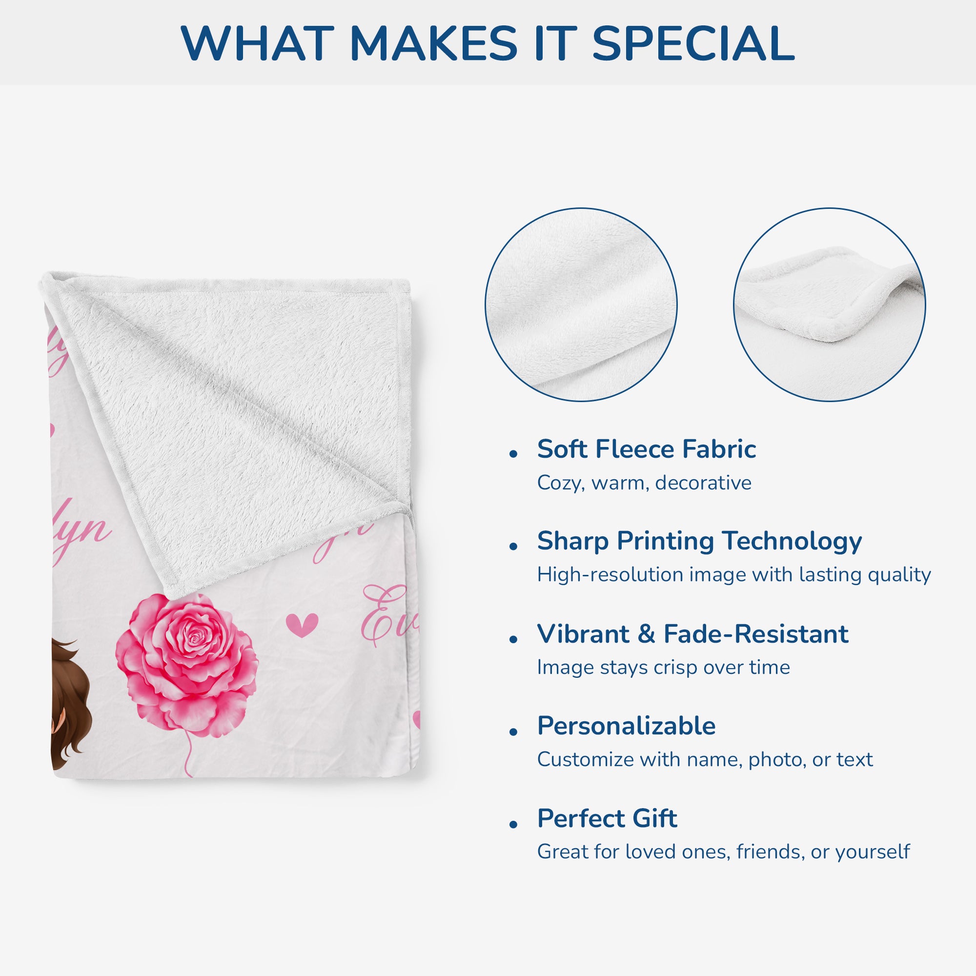 6135BUS4 personalized fleece blankets with names gifts for him her 6135B3TNA