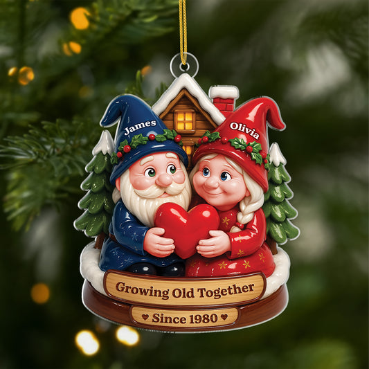 6139OUS1 acrylic growing old together since ornament custom couple xmas gifts 6139O3VMG