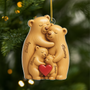 6147OUS1 3d printing effect acrylic bear christmas ornaments personalized gifts for family 6147O65TI