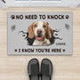 6160DUS2 no need to knock_ doormat with photo custom dog gifts for owners 6160D8QNC