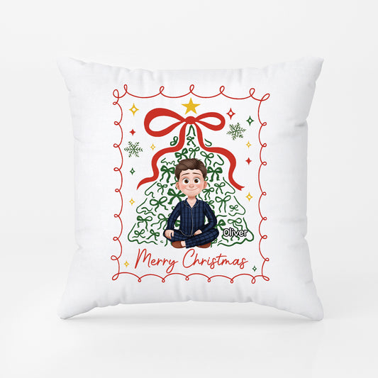 6164PUS2 merry and bright pillow personalized christmas gifts for him her 6164PKP5A