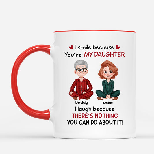 6165MUS2 i smile because youre my daughter son mug custom gifts from mom dad 6165M3VZA