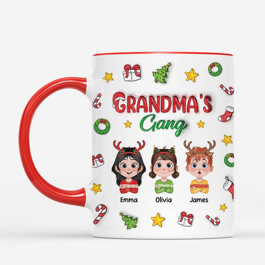 6166MUS2 3d printing effect personalized christmas mugs gifts for grandma grandpa 6166M8TTB