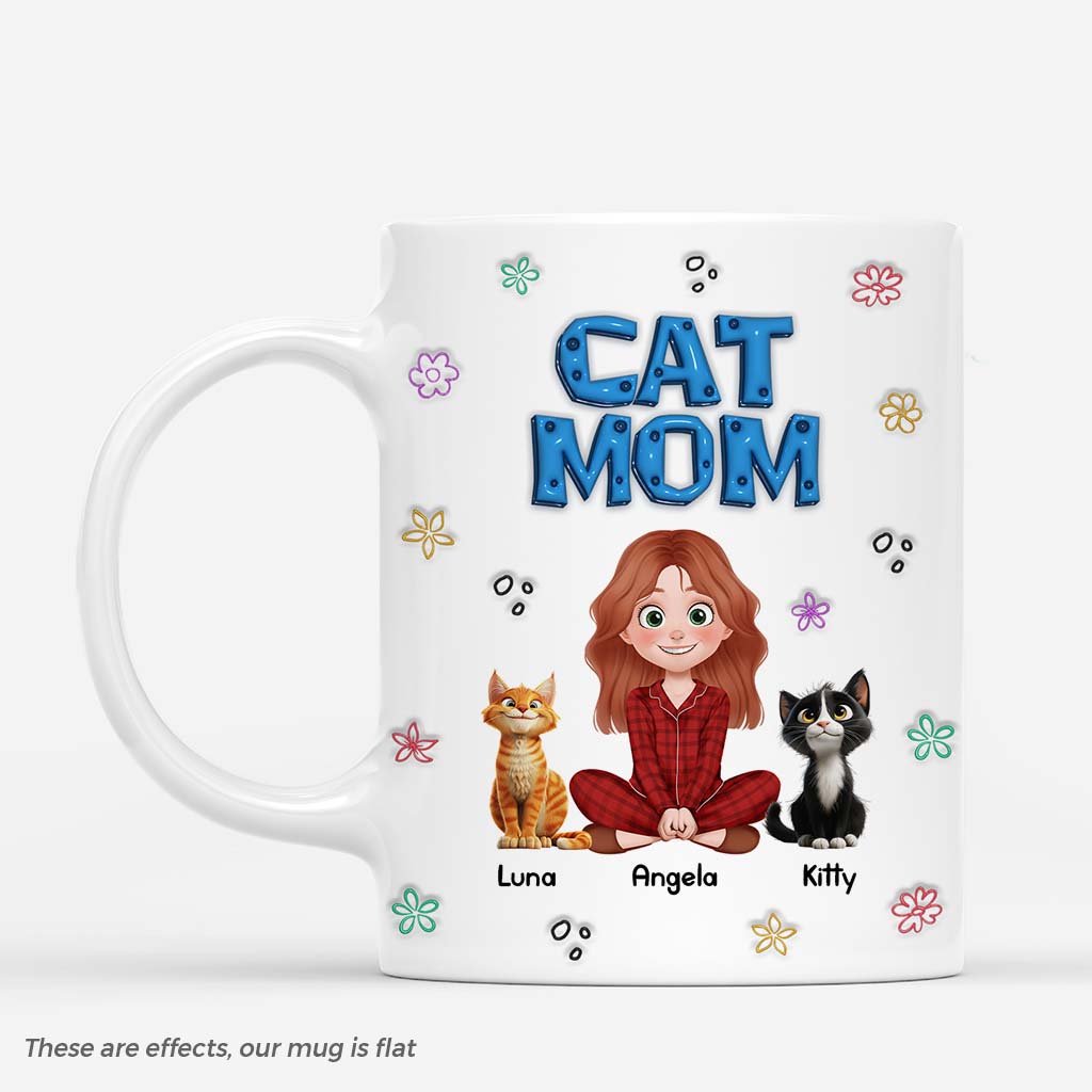 6169MUS1 3d printing effect personalized cat mom mug cat lover present 6169M8VMD