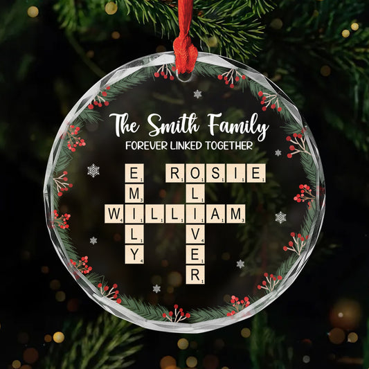 6173OUS1 personalised glass xmas ornaments crossword gifts for family 6173OKVCI