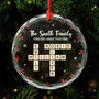 6173OUS1 personalised glass xmas ornaments crossword gifts for family 6173OKVCI