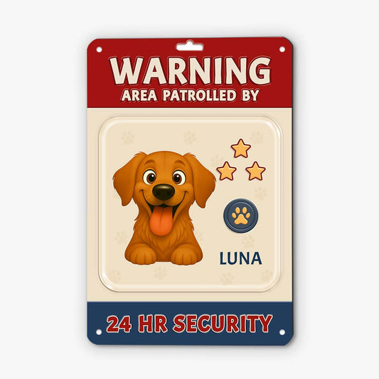 6177EUS1 personalized metal warning signs funny gifts for dog owners 6177E8TNC