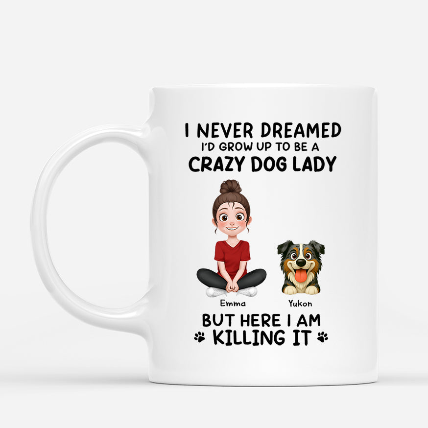 6180MUS1 funny crazy dog lady mug_ personalized dog mom gifts 6180MTQZC