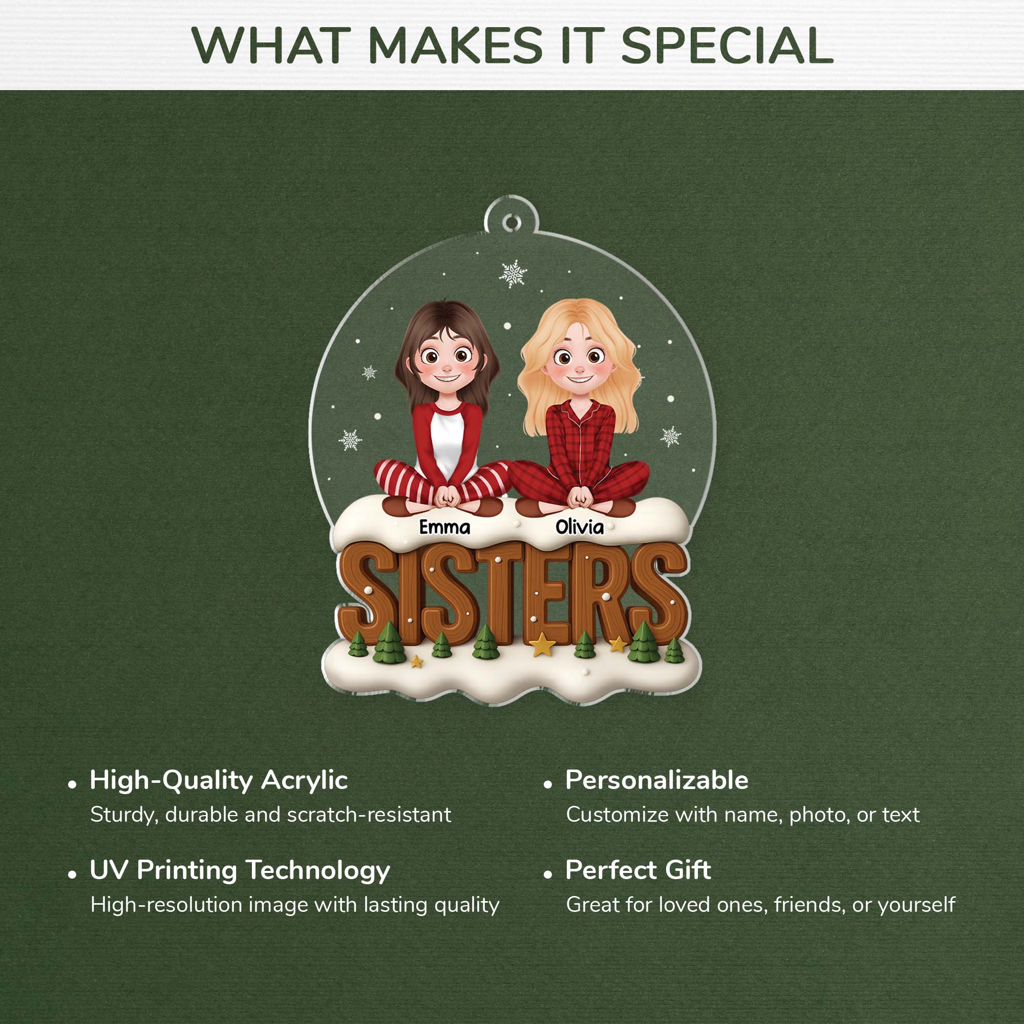 6185OUS4 3d printing effect acrylic xmas ornaments personalized bestie gifts 6185O8TTF