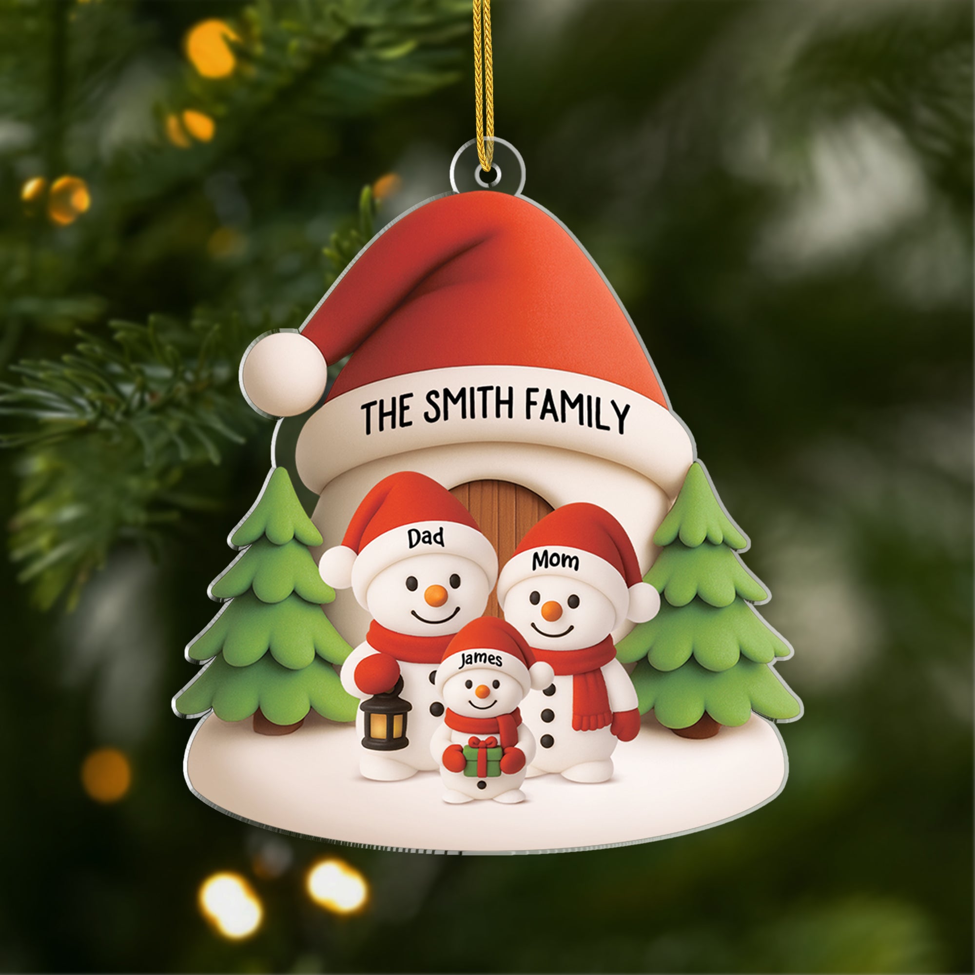 6187OUS1 3d printing effect acrylic snowman ornaments_ custom family xmas gifts 6187OKLNI