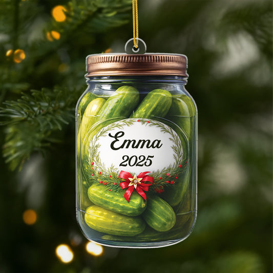 6189OUS1 3d printing effect acrylic pickle jar ornament custom christmas gifts 6189O8VZA