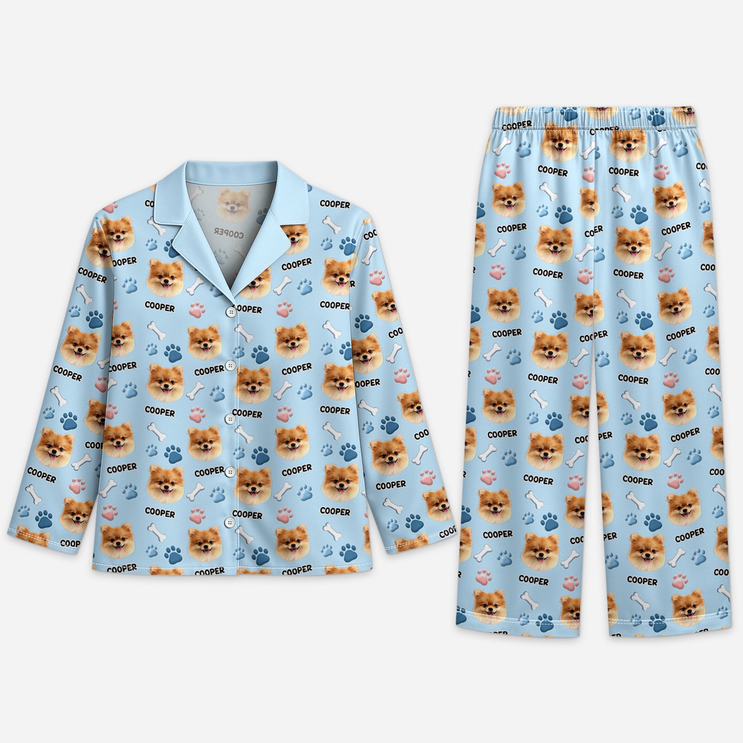 6190VUS1 3d printing effect custom pajamas with dog face dog lover gifts 6190V8XQC
