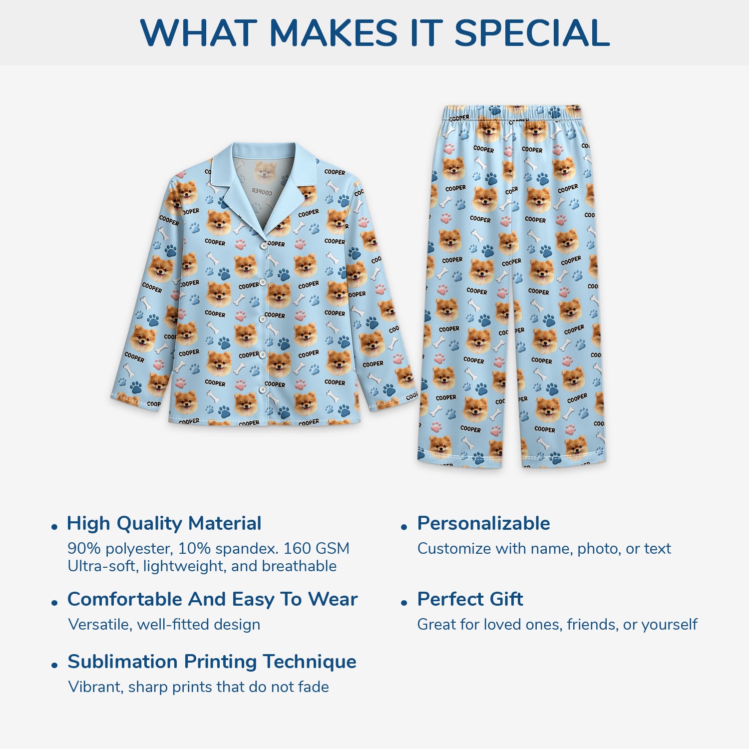 6190VUS5 3d printing effect custom pajamas with dog face dog lover gifts 6190V8XQC