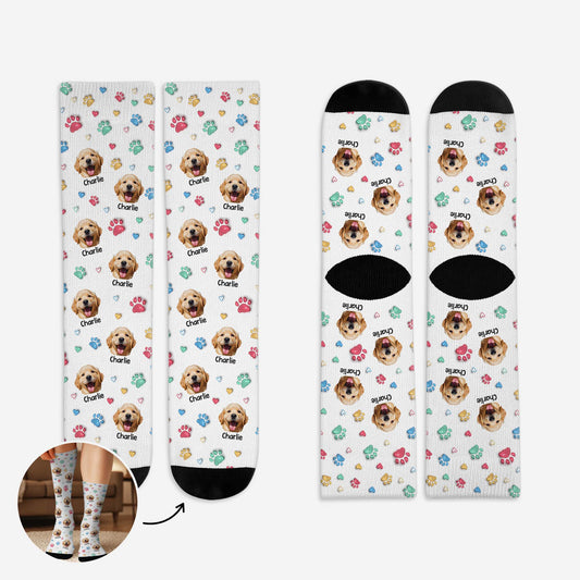 6191JUS1 3d printing effect socks with dog face custom dog lover gifts 6191J8TAC
