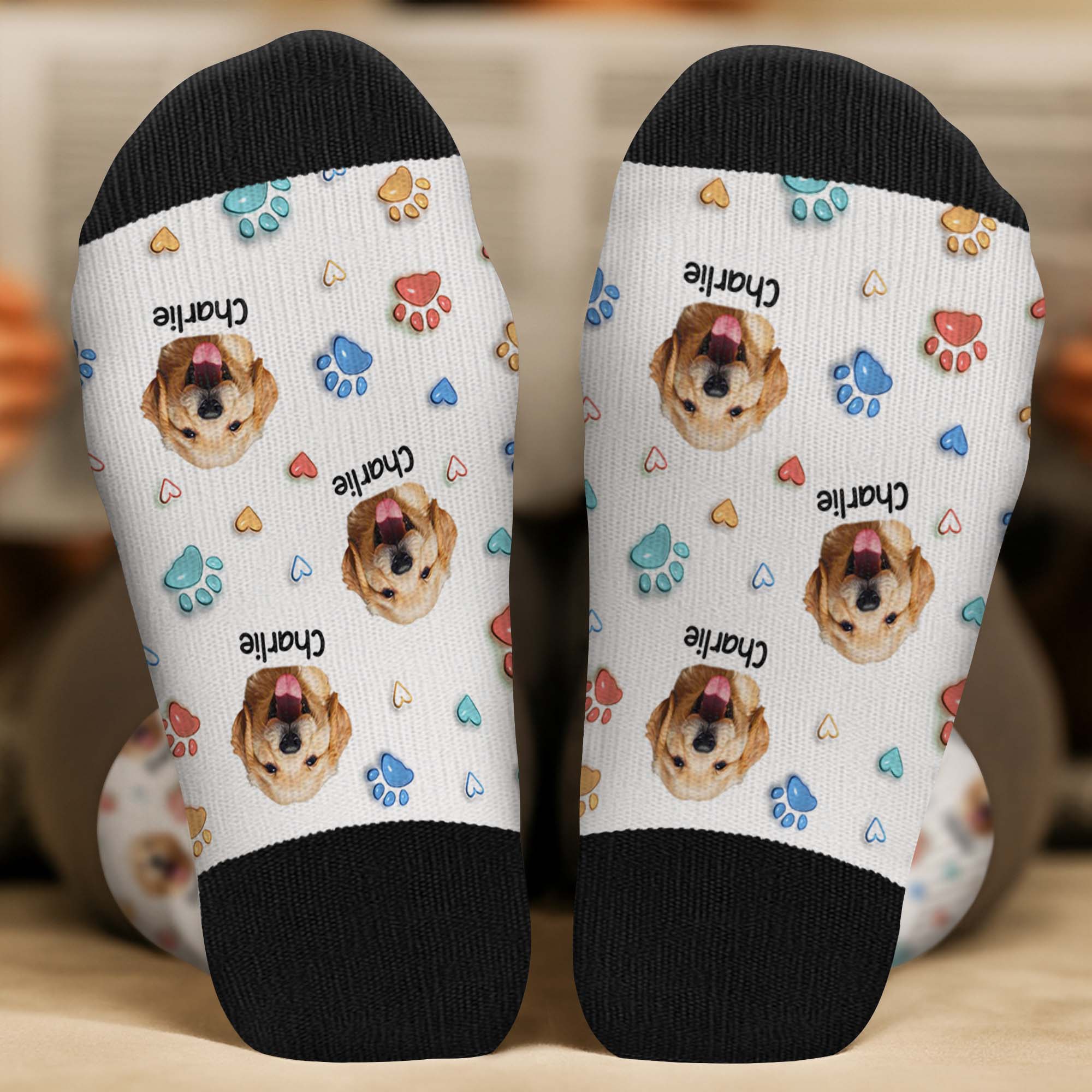 6191JUS2 3d printing effect socks with dog face custom dog lover gifts 6191J8TAC