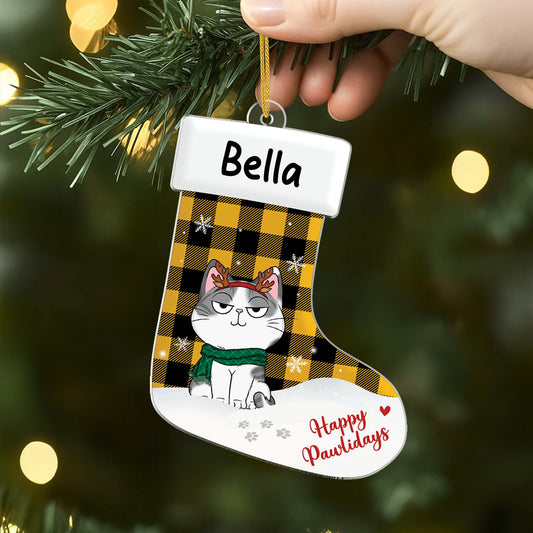 6193OUS1 acrylic christmas stocking ornaments custom gifts for cat lovers 6193OK6AD2