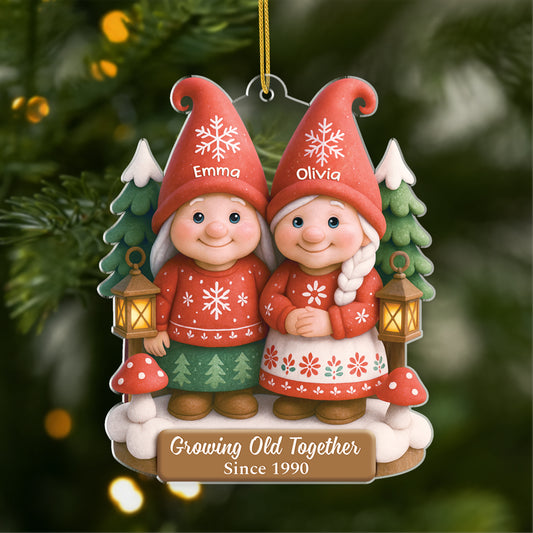 6198OUS1 3d printing effect custom acrylic ornaments christmas gifts for lesbian couples 6198OKVNG