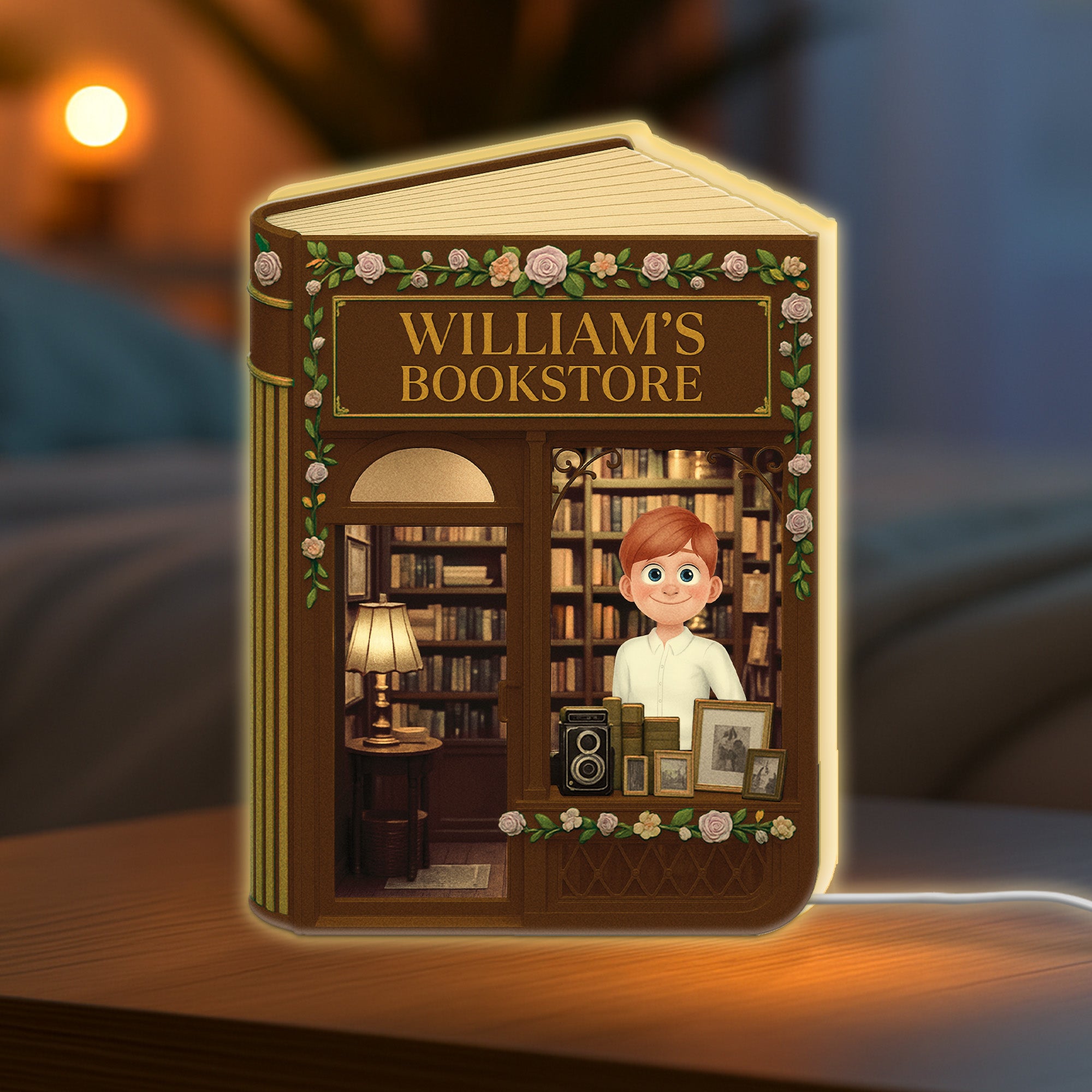 6201LUK2 personalised bookstore light box for book lovers 6201l8l5a