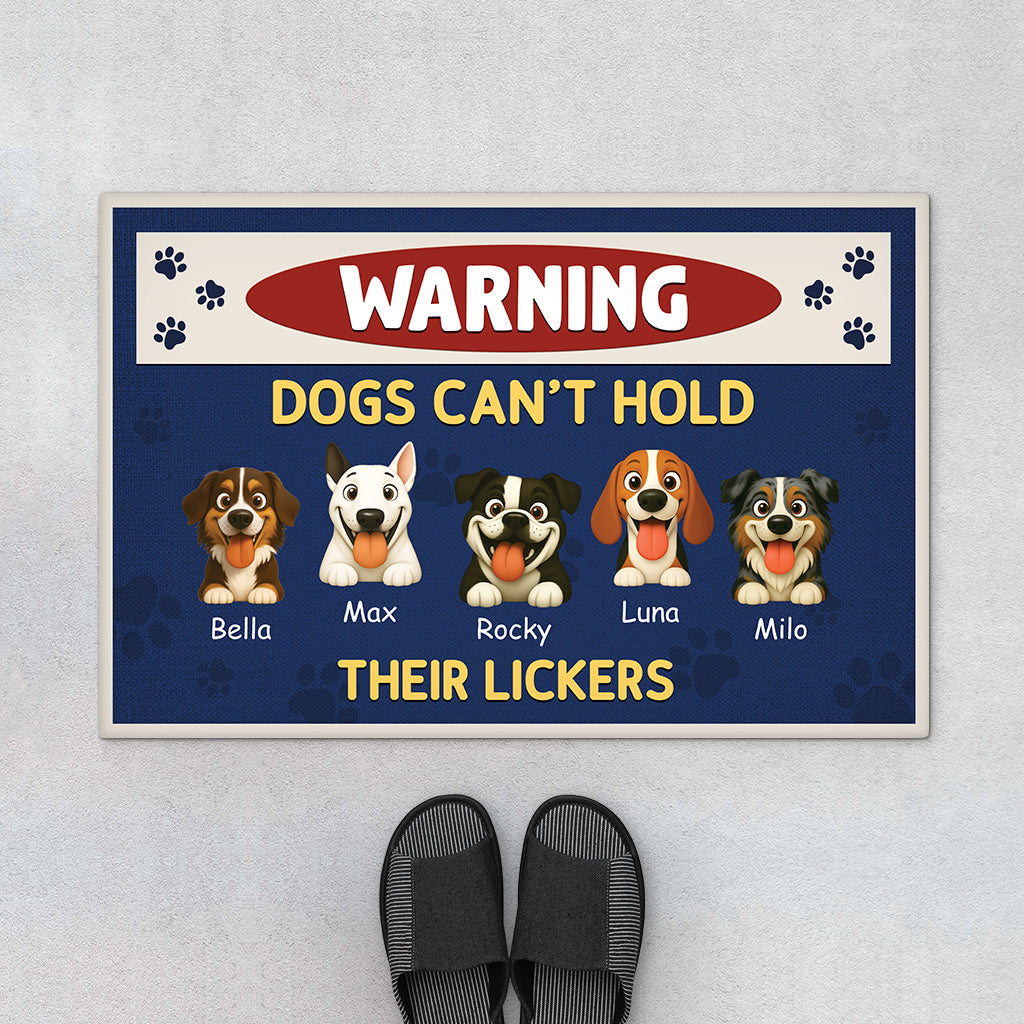 6204DUS1 dog cant hold its licker doormat custom gifts for dog lovers 6204D3VMC