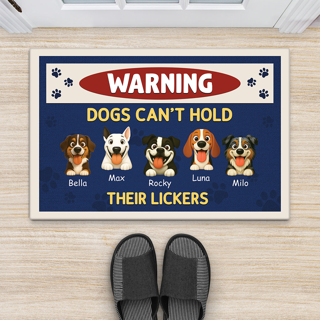 6204DUS2 dog cant hold its licker doormat custom gifts for dog lovers 6204D3VMC