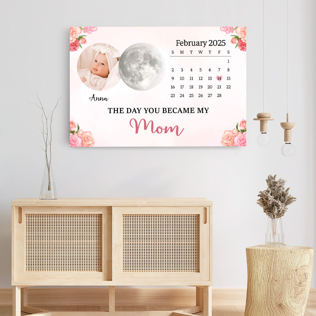 6205CUS3 calendar and photo canvas personalized moon phase gift_ for parents 6205C3TTA